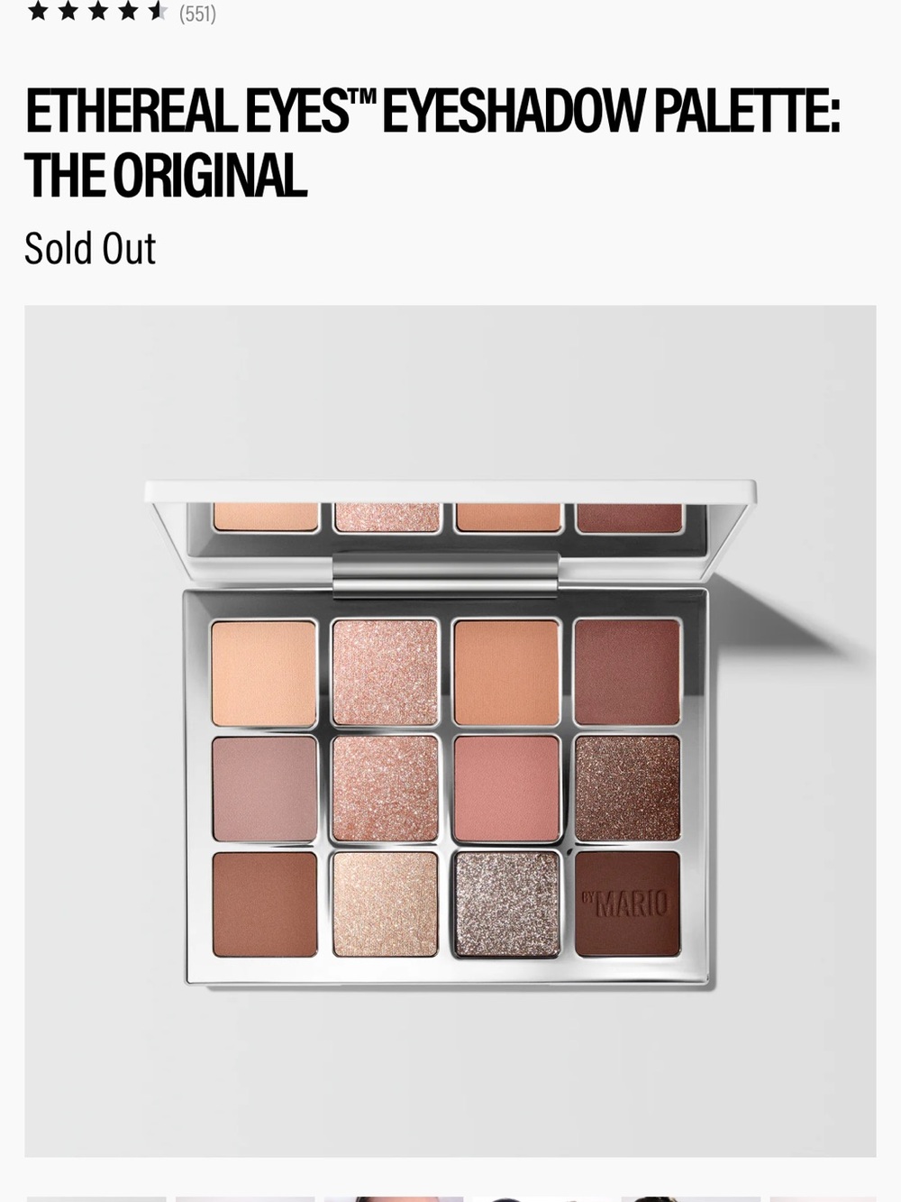 Makeup By Mario Ethereal Eyes: The Original Eyeshadow Palette NIB